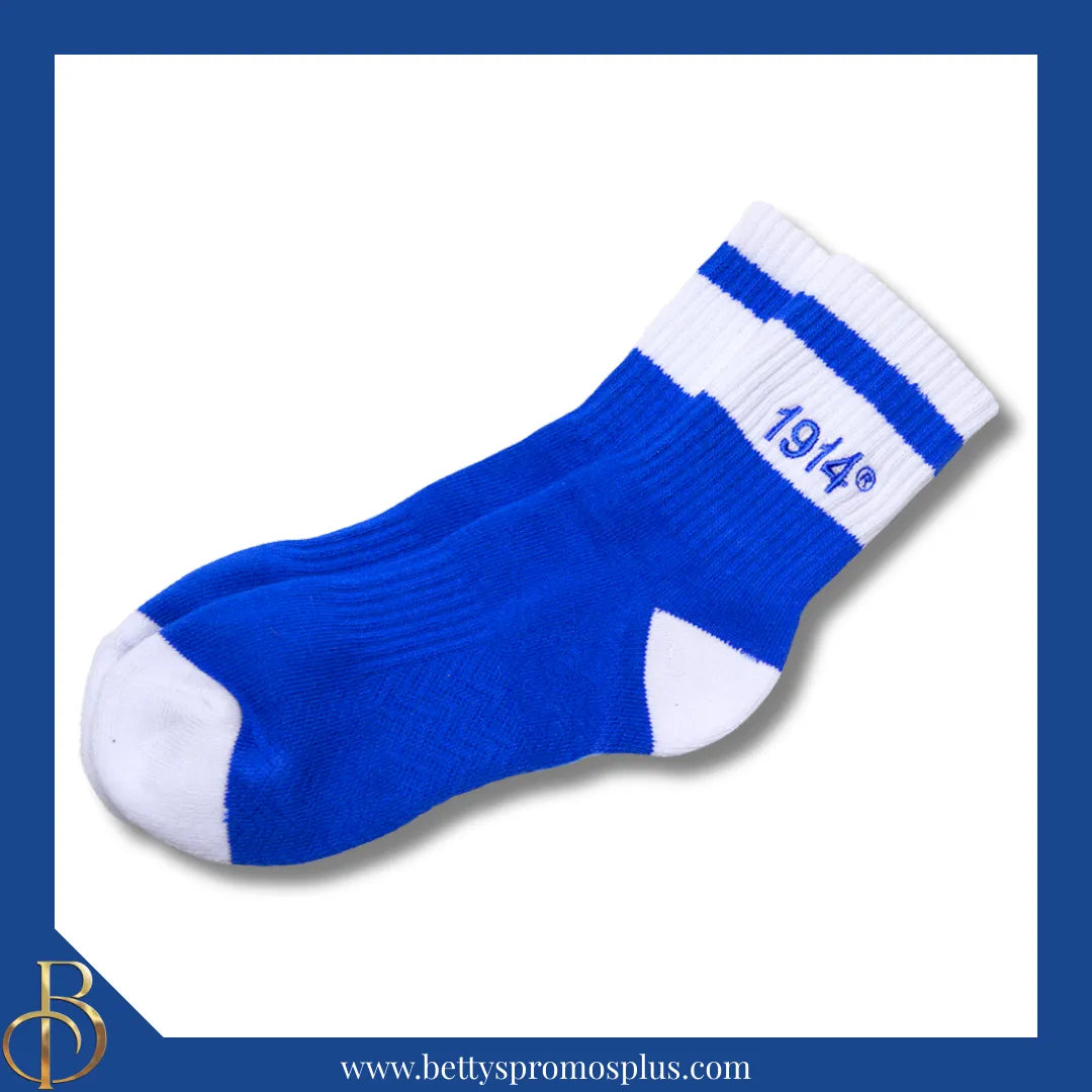 Phi Beta Sigma ΦΒΣ 1914 Quarter Socks-Phi Beta Sigma Paraphernalia-Phi Beta Sigma Socks-Betty's Promos Plus
