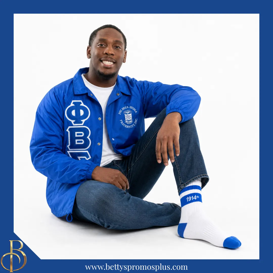 Phi Beta Sigma ΦΒΣ 1914 Quarter Socks-Phi Beta Sigma Paraphernalia-Phi Beta Sigma Socks-Betty's Promos Plus