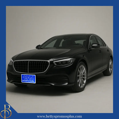 Phi Beta Sigma ΦΒΣ 1914 with Phi Beta Sigma Laser Engraved Mirrored Acrylic Auto Tag License Plate-Phi Beta Sigma Paraphernalia-Phi Beta Sigma Auto Tag-Betty's Promos Plus