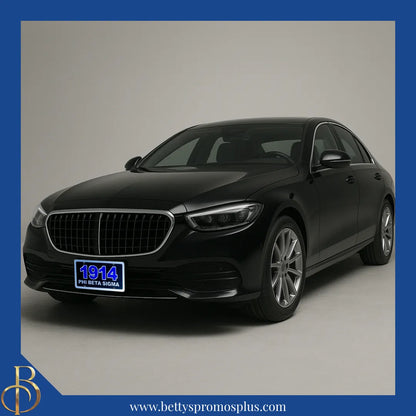 Phi Beta Sigma ΦΒΣ 1914 with Phi Beta Sigma Laser Engraved Mirrored Acrylic Auto Tag License Plate-Phi Beta Sigma Paraphernalia-Phi Beta Sigma Auto Tag-Betty's Promos Plus