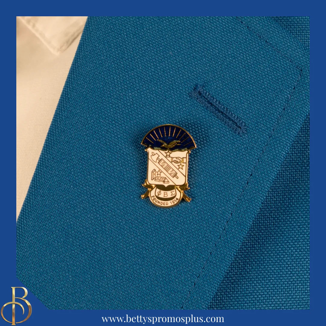 Phi Beta Sigma ΦΒΣ 3D Color Shield Greek Fraternity Lapel Pin-Phi Beta Sigma Paraphernalia-Phi Beta Sigma Lapel Pin-Betty's Promos Plus