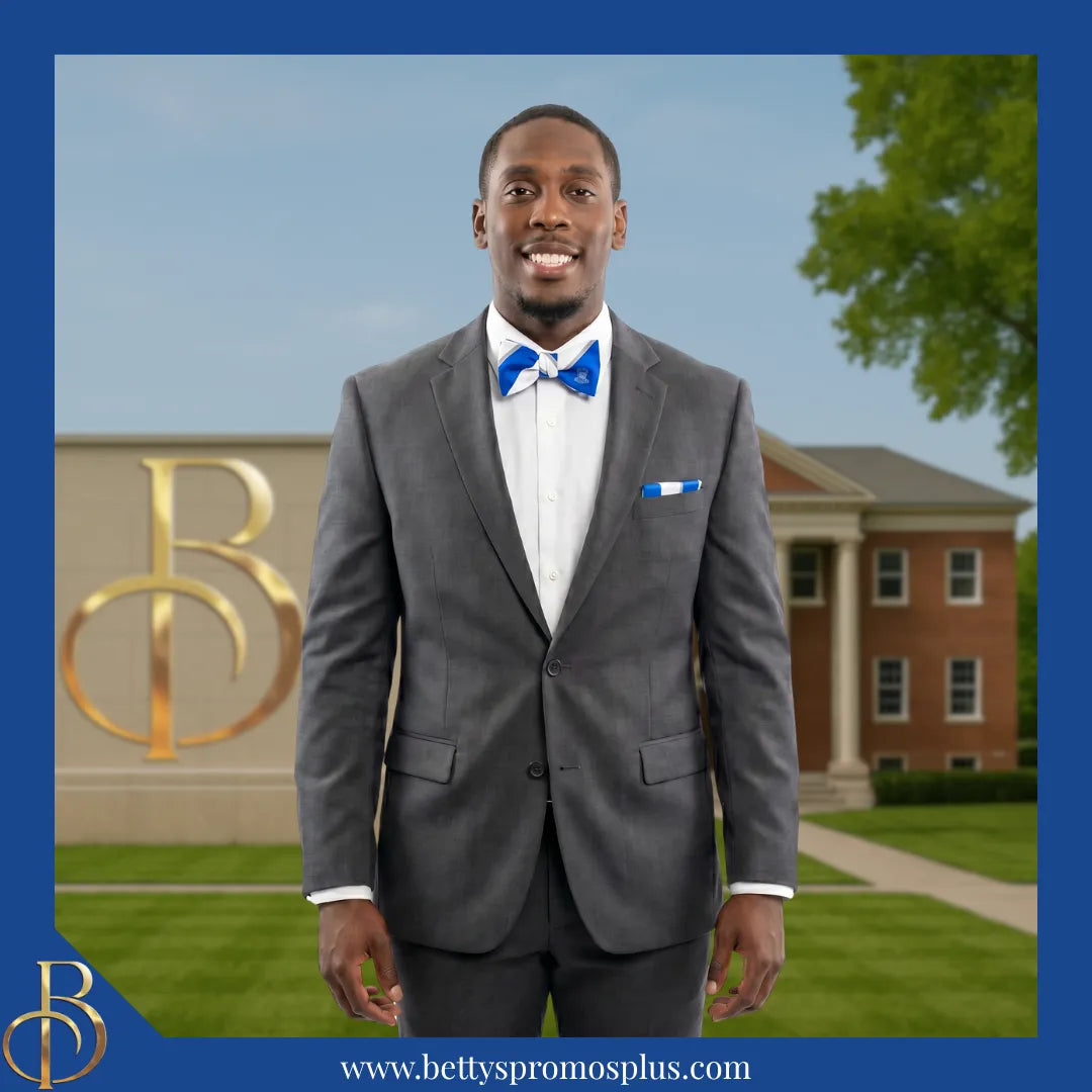Phi Beta Sigma ΦΒΣ Bow Tie and Pocket Square Combo-Phi Beta Sigma Paraphernalia-Phi Beta Sigma Bow Tie Set-Betty's Promos Plus