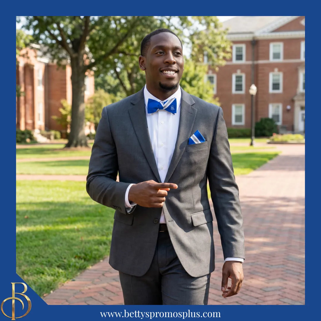 Phi Beta Sigma ΦΒΣ Bow Tie and Pocket Square Combo-Phi Beta Sigma Paraphernalia-Phi Beta Sigma Bow Tie Set-Betty's Promos Plus