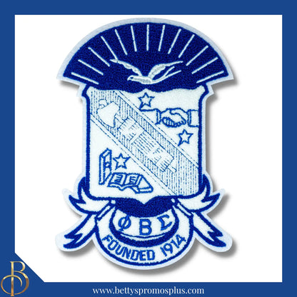 Phi Beta Sigma ΦΒΣ Chenille Shield Embroidery Patch-Chenille-Phi Beta Sigma Paraphernalia-Phi Beta Sigma Patch-Betty's Promos Plus