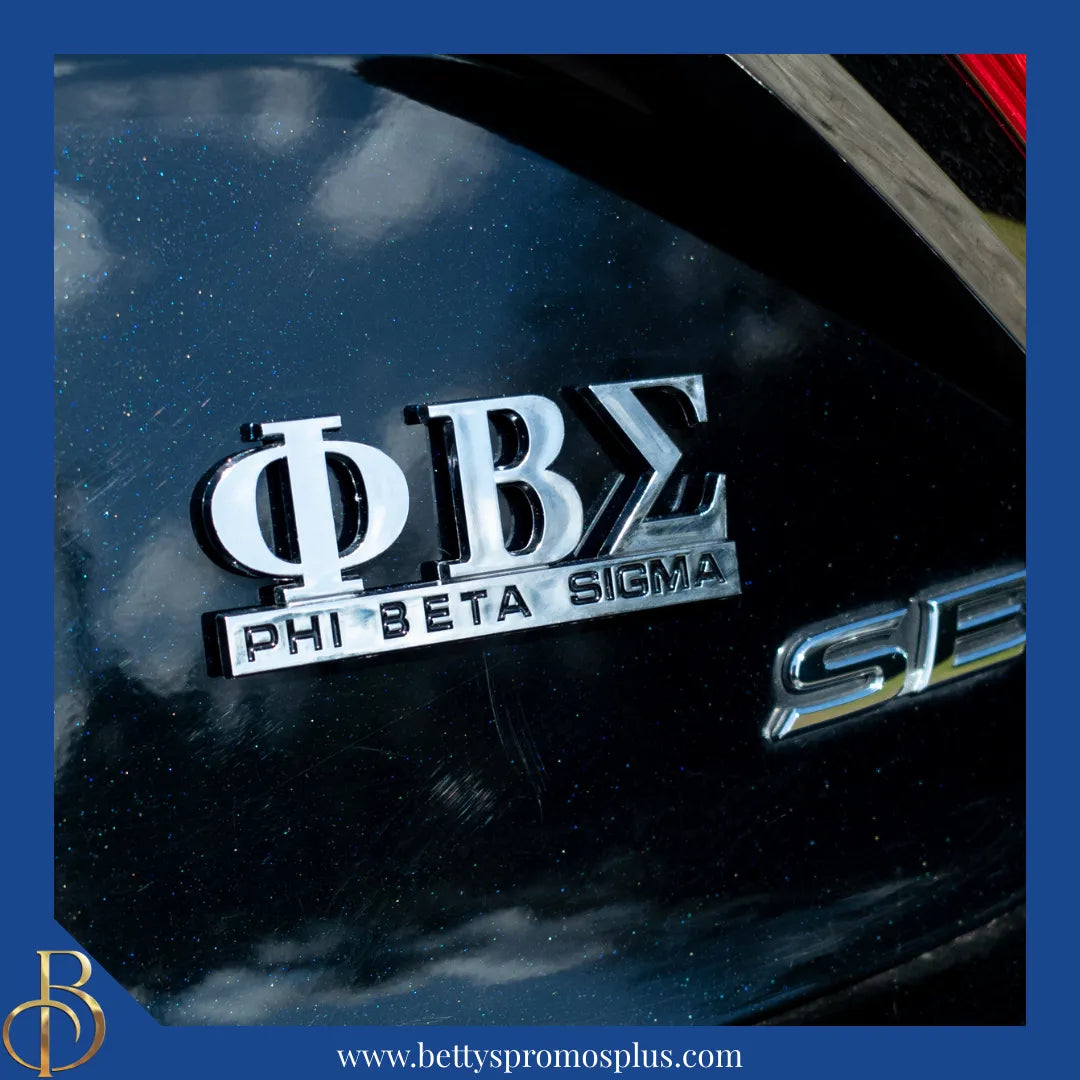 Phi Beta Sigma ΦΒΣ Chrome Car Badge Auto Emblem Sticker Decal-Phi Beta Sigma Paraphernalia-Phi Beta Sigma Auto Decal-Betty's Promos Plus