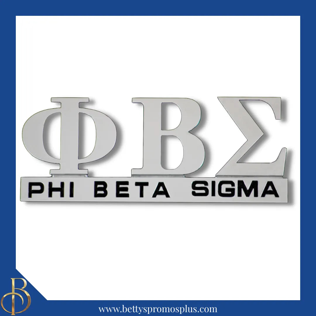 Phi Beta Sigma ΦΒΣ Chrome Car Badge Auto Emblem Sticker Decal-Phi Beta Sigma Paraphernalia-Phi Beta Sigma Auto Decal-Betty's Promos Plus