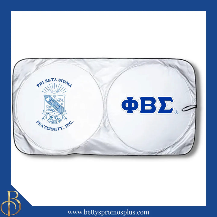 Phi Beta Sigma ΦΒΣ Collapsible Car Sun Shade with Pouch