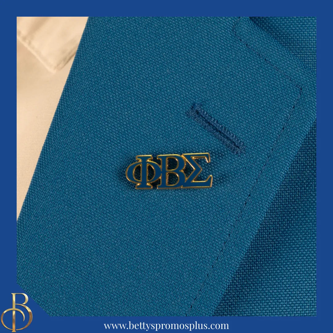 Phi Beta Sigma ΦΒΣ Color Greek Letters Fraternity Lapel Pin-Phi Beta Sigma Paraphernalia-Phi Beta Sigma Lapel Pin-Betty's Promos Plus