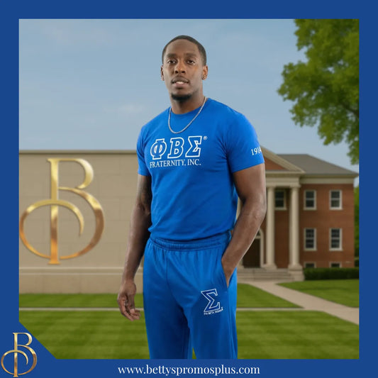 Phi Beta Sigma ΦΒΣ Elite Jogger Pants with Zippered Leg Opening-Phi Beta Sigma Paraphernalia-Phi Beta Sigma Jogger Pants-Betty's Promos Plus