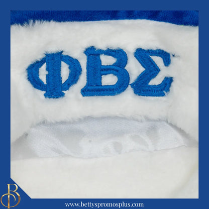 Phi Beta Sigma ΦΒΣ Embroidered Greek Letters Deluxe Santa Hat-Phi Beta Sigma Paraphernalia-Phi Beta Sigma Hats-Betty's Promos Plus