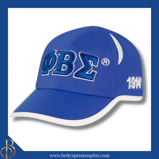 Phi Beta Sigma ΦΒΣ Embroidered Greek Letters Featherlight Moisture Wicking Hat-Blue-Phi Beta Sigma Paraphernalia-Phi Beta Sigma Hats-Betty's Promos Plus
