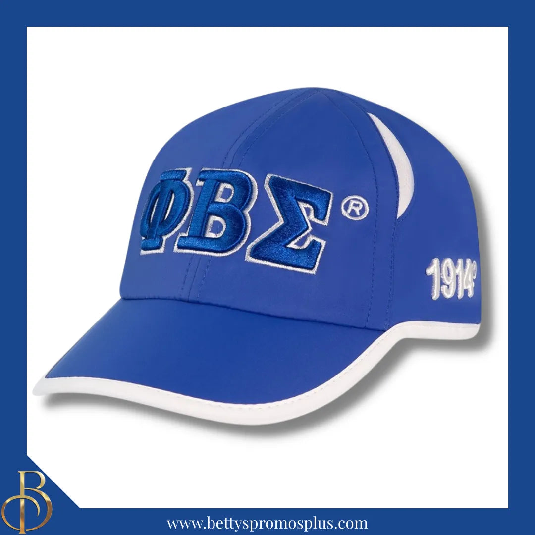 Phi Beta Sigma ΦΒΣ Embroidered Greek Letters Featherlight Moisture Wicking Hat-Phi Beta Sigma Paraphernalia-Phi Beta Sigma Hats-Betty's Promos Plus