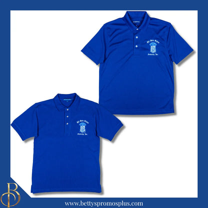Phi Beta Sigma ΦΒΣ Embroidered Polo Shirt-Phi Beta Sigma Paraphernalia-Phi Beta Sigma Polo Shirt-Betty's Promos Plus