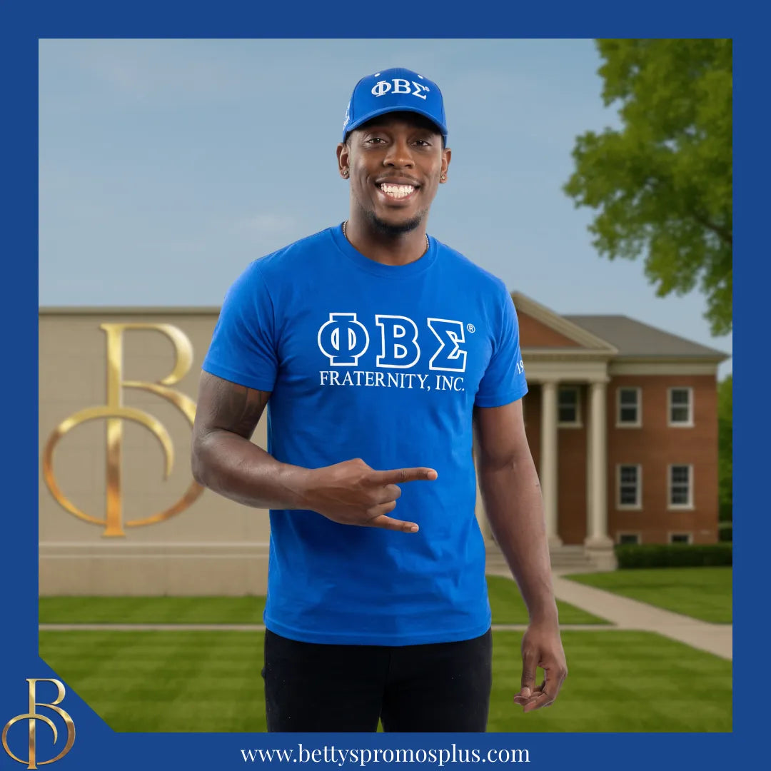 Phi Beta Sigma ΦΒΣ Embroidered Shield Baseball Cap-Phi Beta Sigma Paraphernalia-Phi Beta Sigma Hats-Betty's Promos Plus