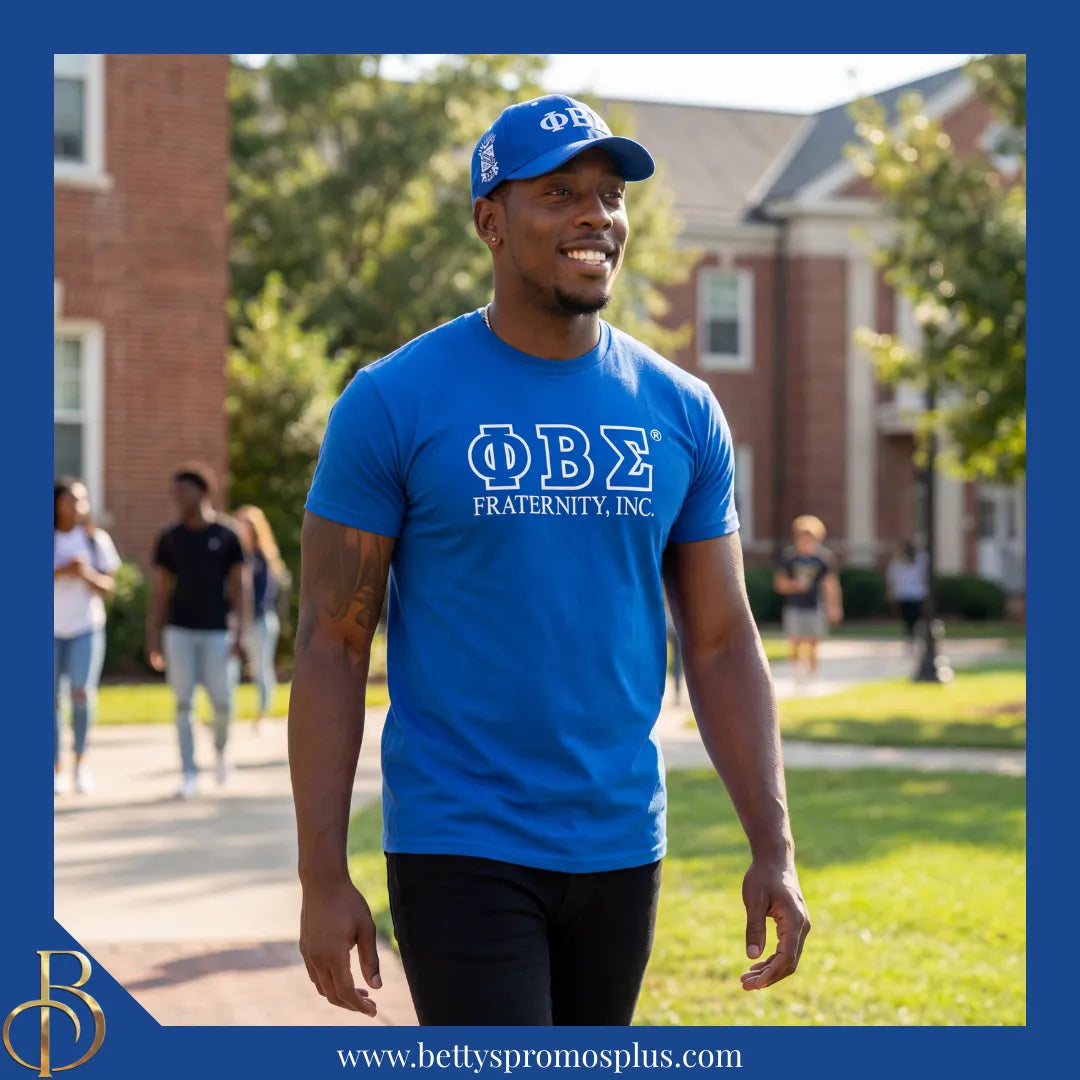 Phi Beta Sigma ΦΒΣ Embroidered Shield Baseball Cap-Phi Beta Sigma Paraphernalia-Phi Beta Sigma Hats-Betty's Promos Plus