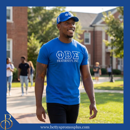 Phi Beta Sigma ΦΒΣ Embroidered Shield Baseball Cap-Phi Beta Sigma Paraphernalia-Phi Beta Sigma Hats-Betty's Promos Plus