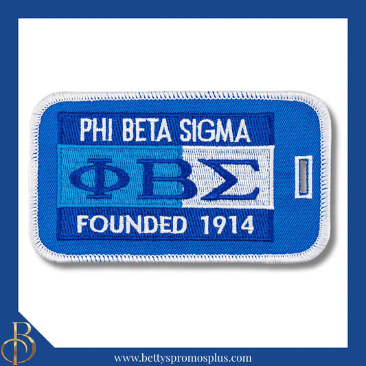 Phi Beta Sigma ΦΒΣ Founded 1914 Embroidered Luggage Tag-Blue-Phi Beta Sigma Paraphernalia-Phi Beta Sigma Luggage Tag-Betty's Promos Plus