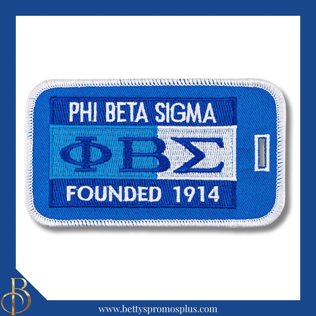 Phi Beta Sigma ΦΒΣ Founded 1914 Embroidered Luggage Tag-Phi Beta Sigma Paraphernalia-Phi Beta Sigma Luggage Tag-Betty's Promos Plus