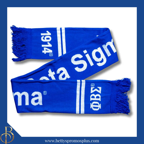 Phi Beta Sigma ΦΒΣ Fraternity Knit Scarf-Blue-Phi Beta Sigma Paraphernalia-Phi Beta Sigma Scarf-Betty's Promos Plus