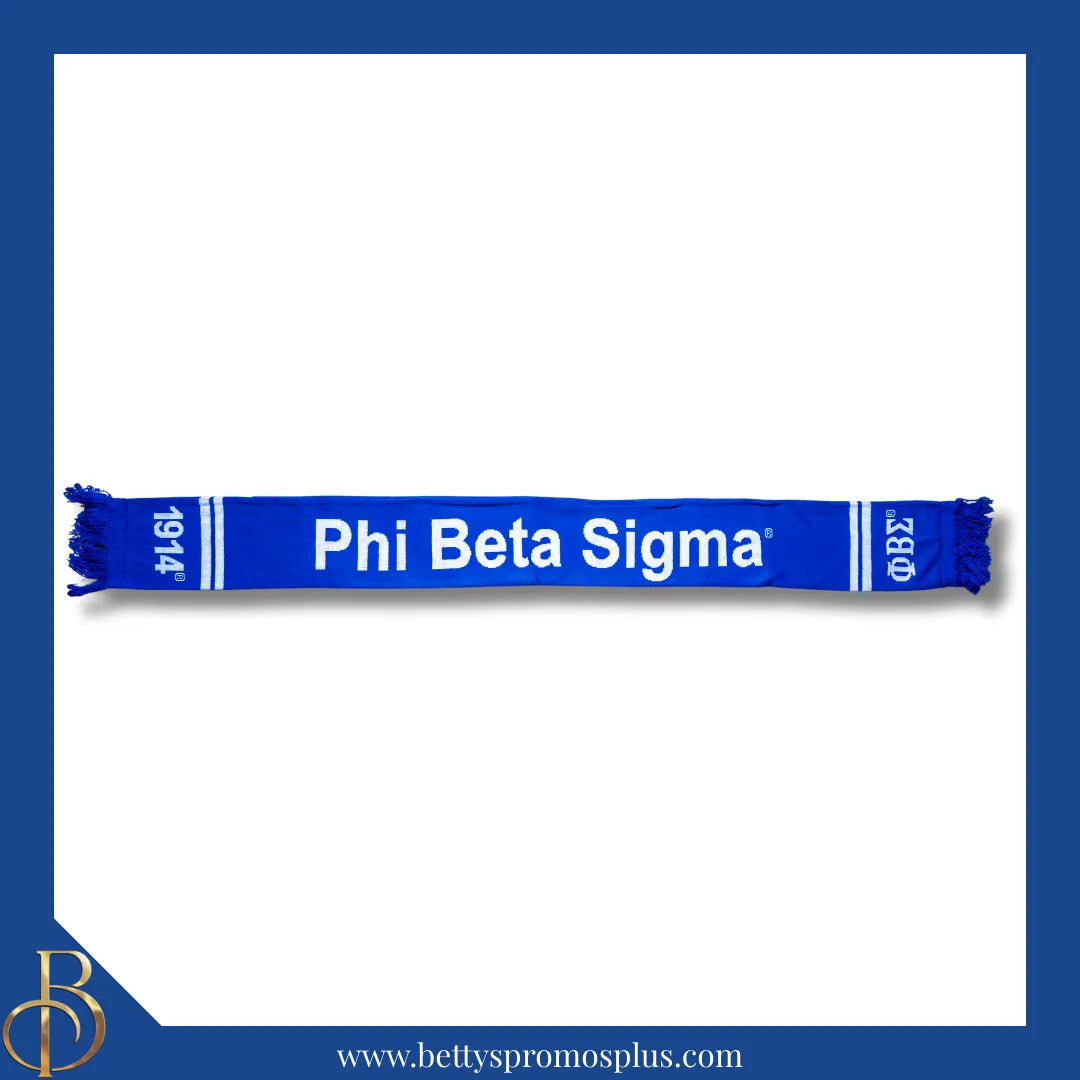 Phi Beta Sigma ΦΒΣ Fraternity Knit Scarf-Phi Beta Sigma Paraphernalia-Phi Beta Sigma Scarf-Betty's Promos Plus