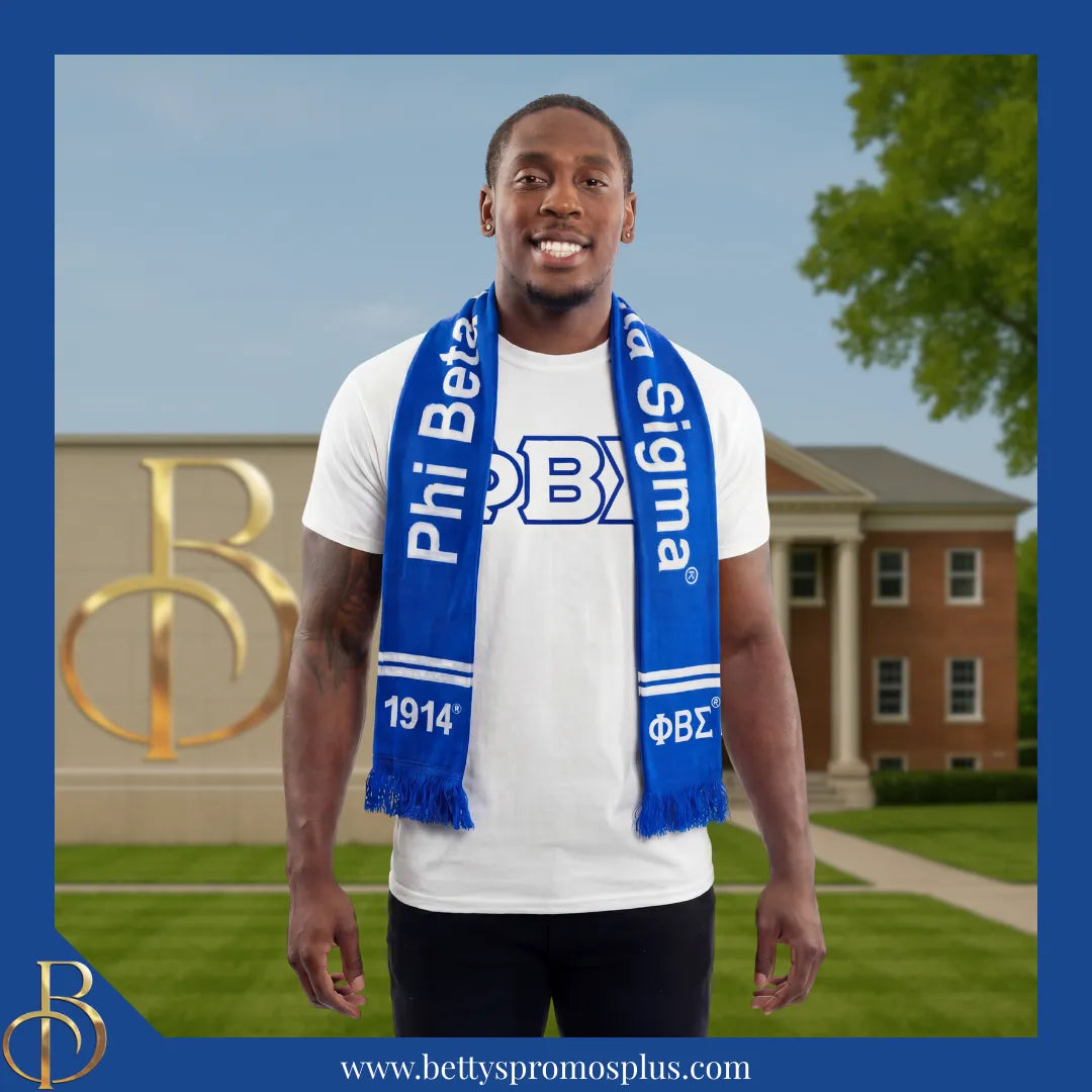 Phi Beta Sigma ΦΒΣ Fraternity Knit Scarf-Phi Beta Sigma Paraphernalia-Phi Beta Sigma Scarf-Betty's Promos Plus