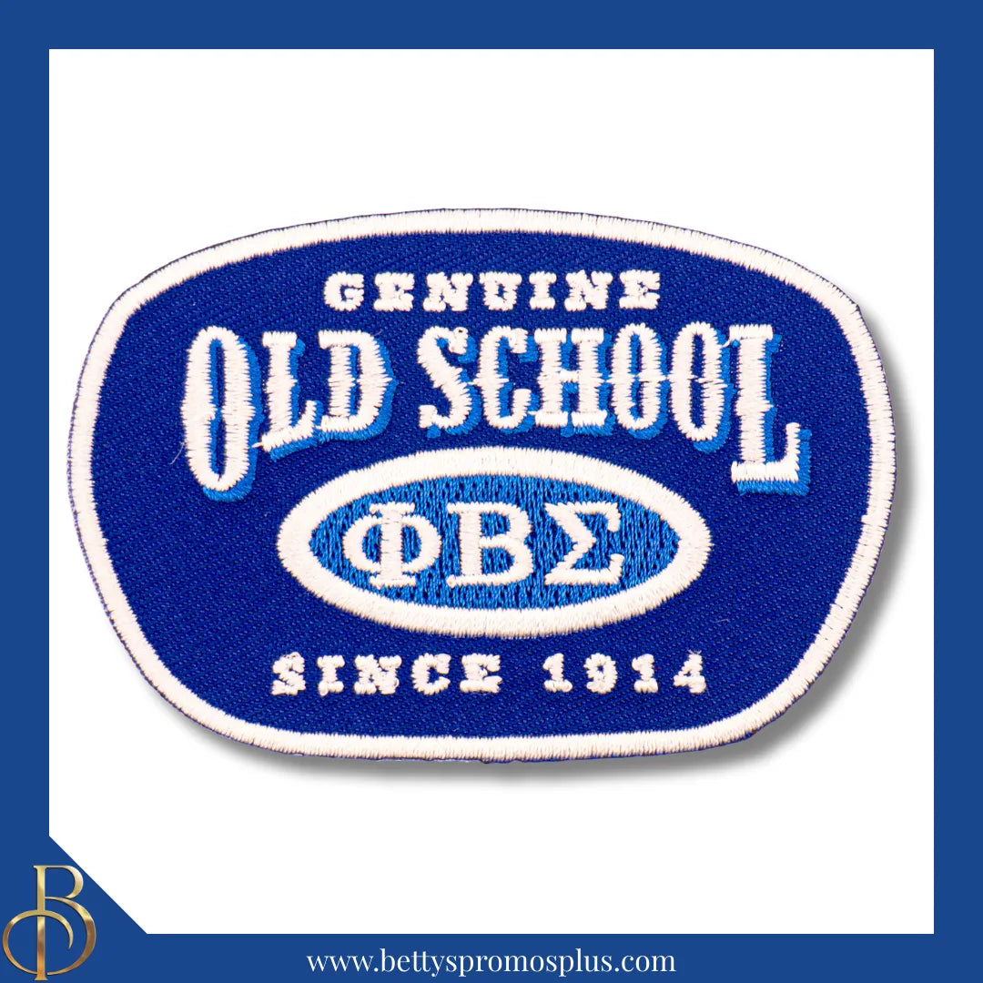 Phi Beta Sigma ΦΒΣ Genuine Old School Patch-Blue-Phi Beta Sigma Paraphernalia-Phi Beta Sigma Patch-Betty's Promos Plus