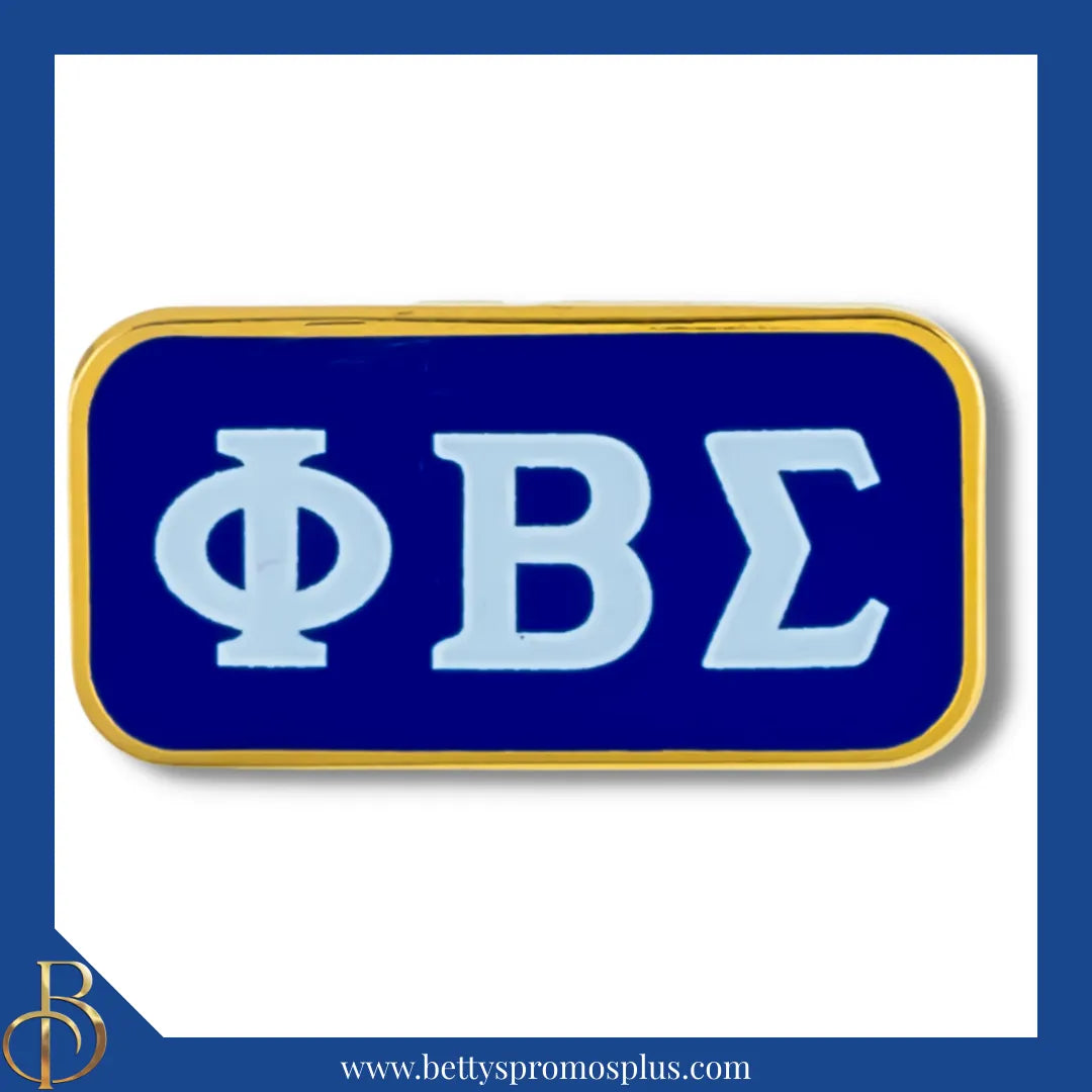 Phi Beta Sigma ΦΒΣ Greek Letters Bar Lapel Pin-Blue-Phi Beta Sigma Paraphernalia-Phi Beta Sigma Lapel Pin-Betty's Promos Plus