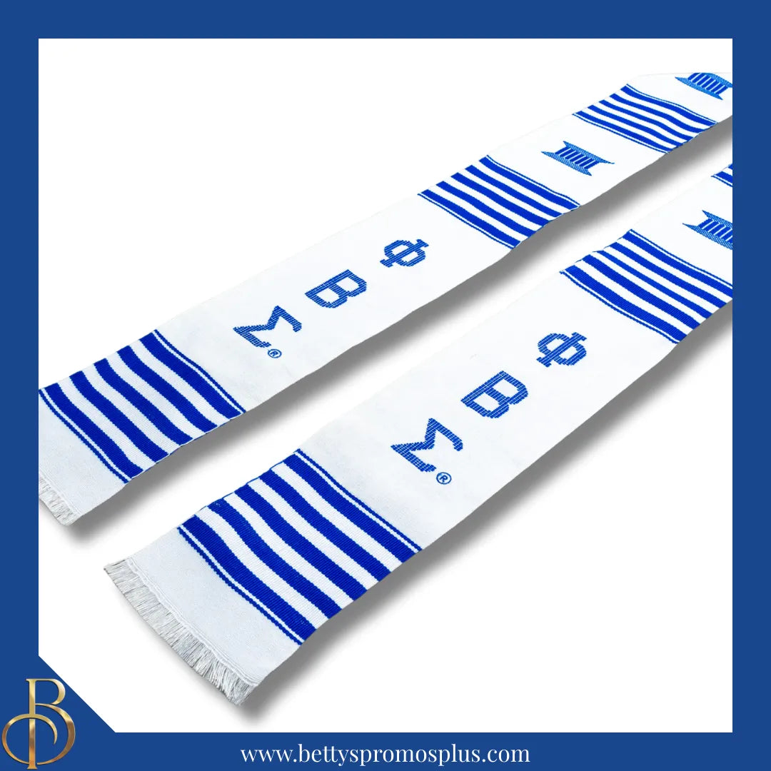 Phi Beta Sigma ΦΒΣ Greek Letters Kente Cloth Graduation Stole-Phi Beta Sigma Paraphernalia-Phi Beta Sigma Graduation Stole-Betty's Promos Plus