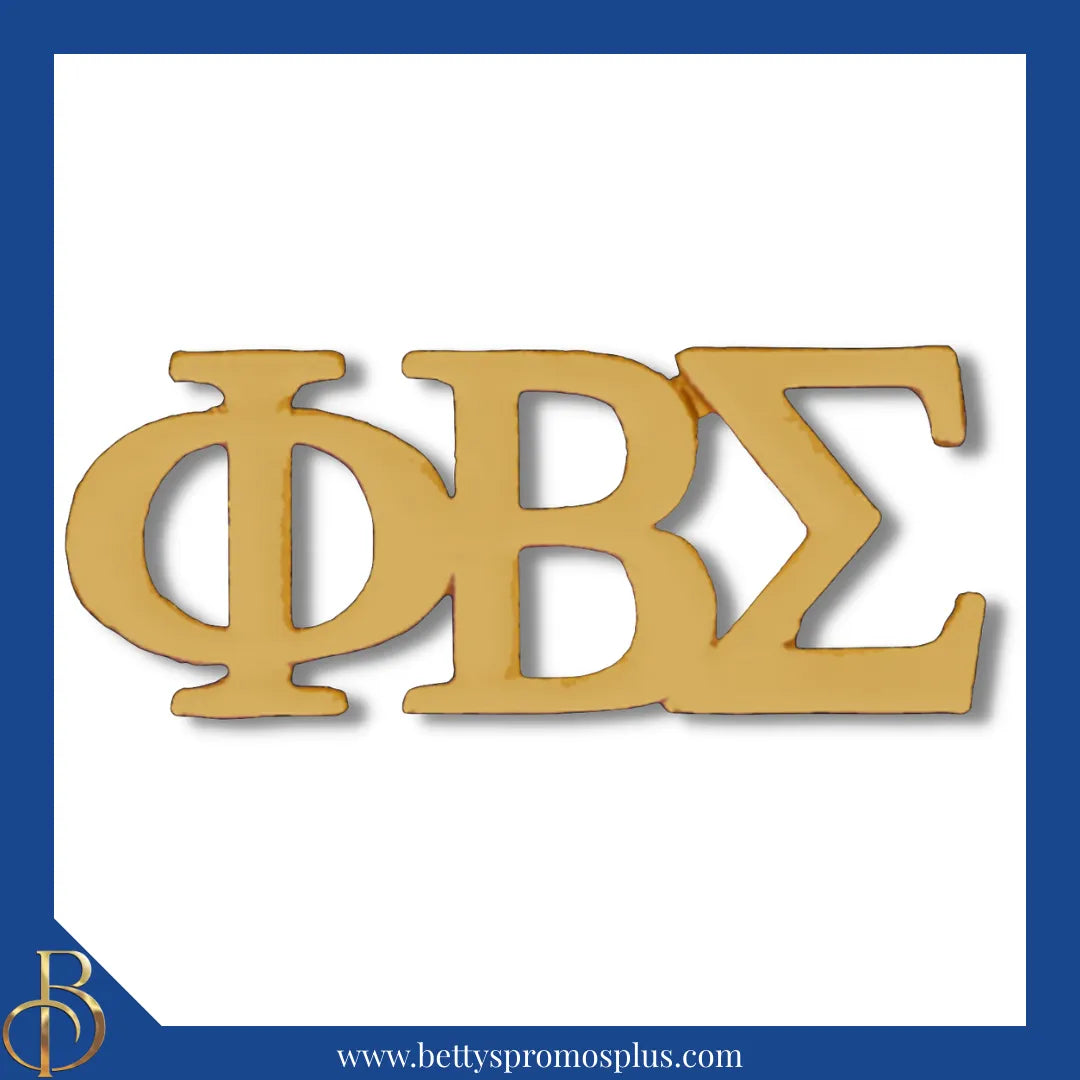 Phi Beta Sigma ΦΒΣ Greek Letters Lapel Pin-Gold-Phi Beta Sigma Paraphernalia-Phi Beta Sigma Lapel Pin-Betty's Promos Plus