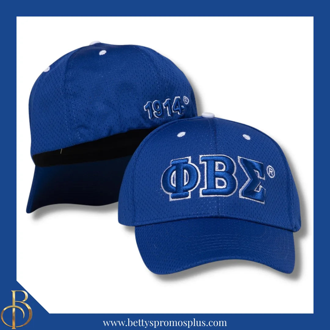 Phi Beta Sigma ΦΒΣ Greek Letters Mesh Flex Fit Embroidered Hat-Blue-Phi Beta Sigma Paraphernalia-Phi Beta Sigma Hats-Betty's Promos Plus