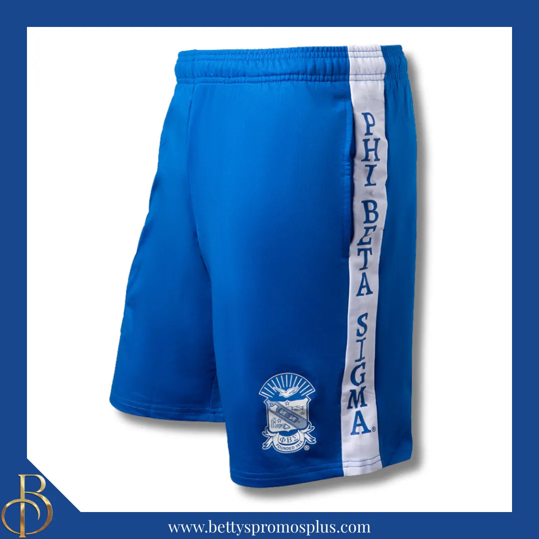 Phi Beta Sigma ΦΒΣ Performance Shorts-Blue-Medium-Phi Beta Sigma Paraphernalia-Phi Beta Sigma Shorts-Betty's Promos Plus