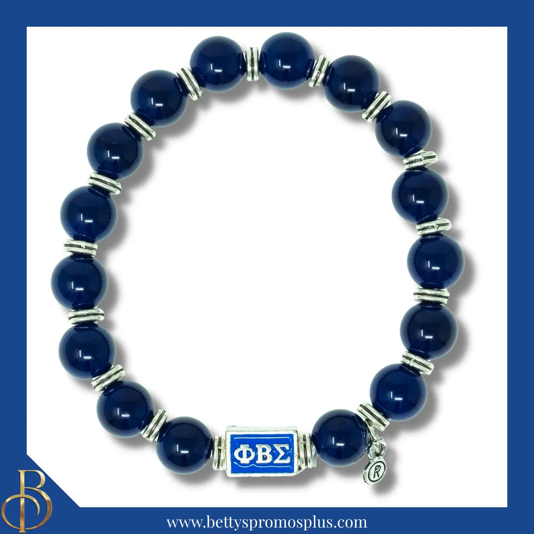 Phi Beta Sigma ΦΒΣ Royalty Beaded Bracelet-Blue-Phi Beta Sigma Paraphernalia-Phi Beta Sigma Bracelet-Betty's Promos Plus