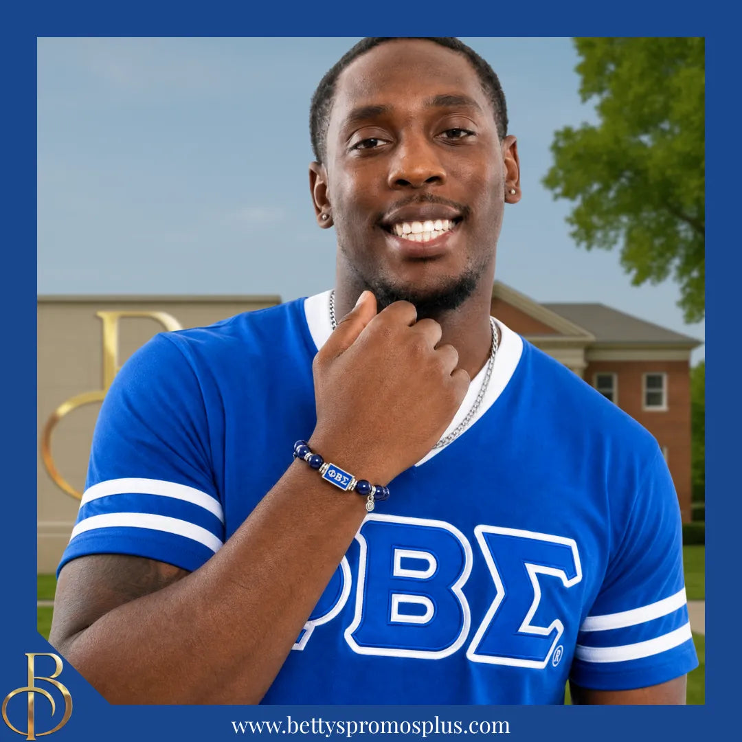 Phi Beta Sigma ΦΒΣ Royalty Beaded Bracelet-Phi Beta Sigma Paraphernalia-Phi Beta Sigma Bracelet-Betty's Promos Plus