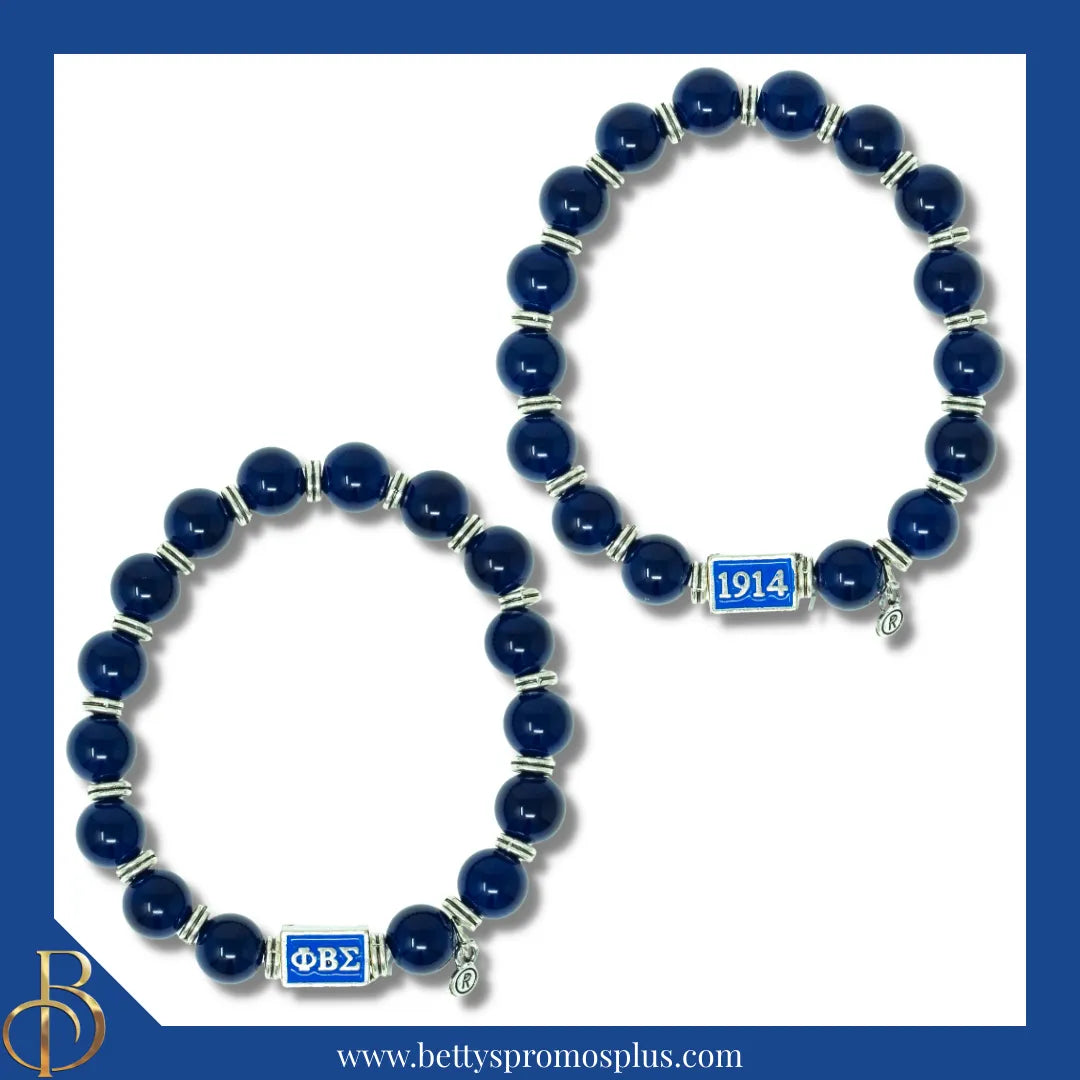 Phi Beta Sigma ΦΒΣ Royalty Beaded Bracelet-Phi Beta Sigma Paraphernalia-Phi Beta Sigma Bracelet-Betty's Promos Plus