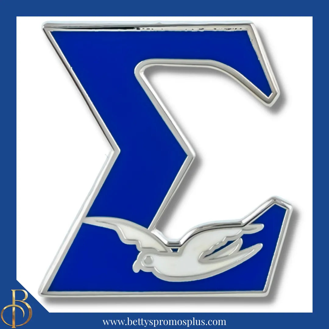 Phi Beta Sigma ΦΒΣ Σ with Dove Fraternity Lapel Pin-Blue-Phi Beta Sigma Paraphernalia-Phi Beta Sigma Lapel Pin-Betty's Promos Plus