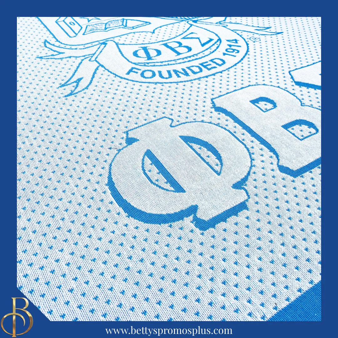 Phi Beta Sigma ΦΒΣ Shield Afghan Throw Blanket-Phi Beta Sigma Paraphernalia-Phi Beta Sigma Blanket-Betty's Promos Plus