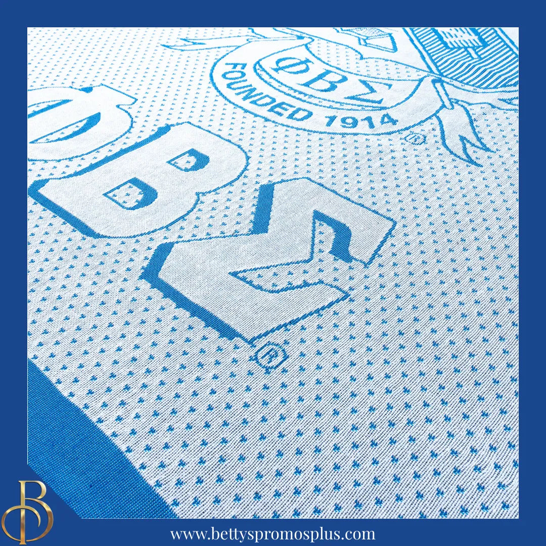 Phi Beta Sigma ΦΒΣ Shield Afghan Throw Blanket-Phi Beta Sigma Paraphernalia-Phi Beta Sigma Blanket-Betty's Promos Plus