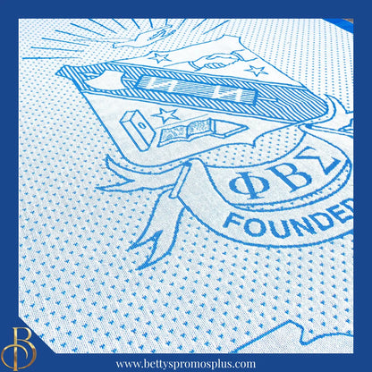 Phi Beta Sigma ΦΒΣ Shield Afghan Throw Blanket-Phi Beta Sigma Paraphernalia-Phi Beta Sigma Blanket-Betty's Promos Plus