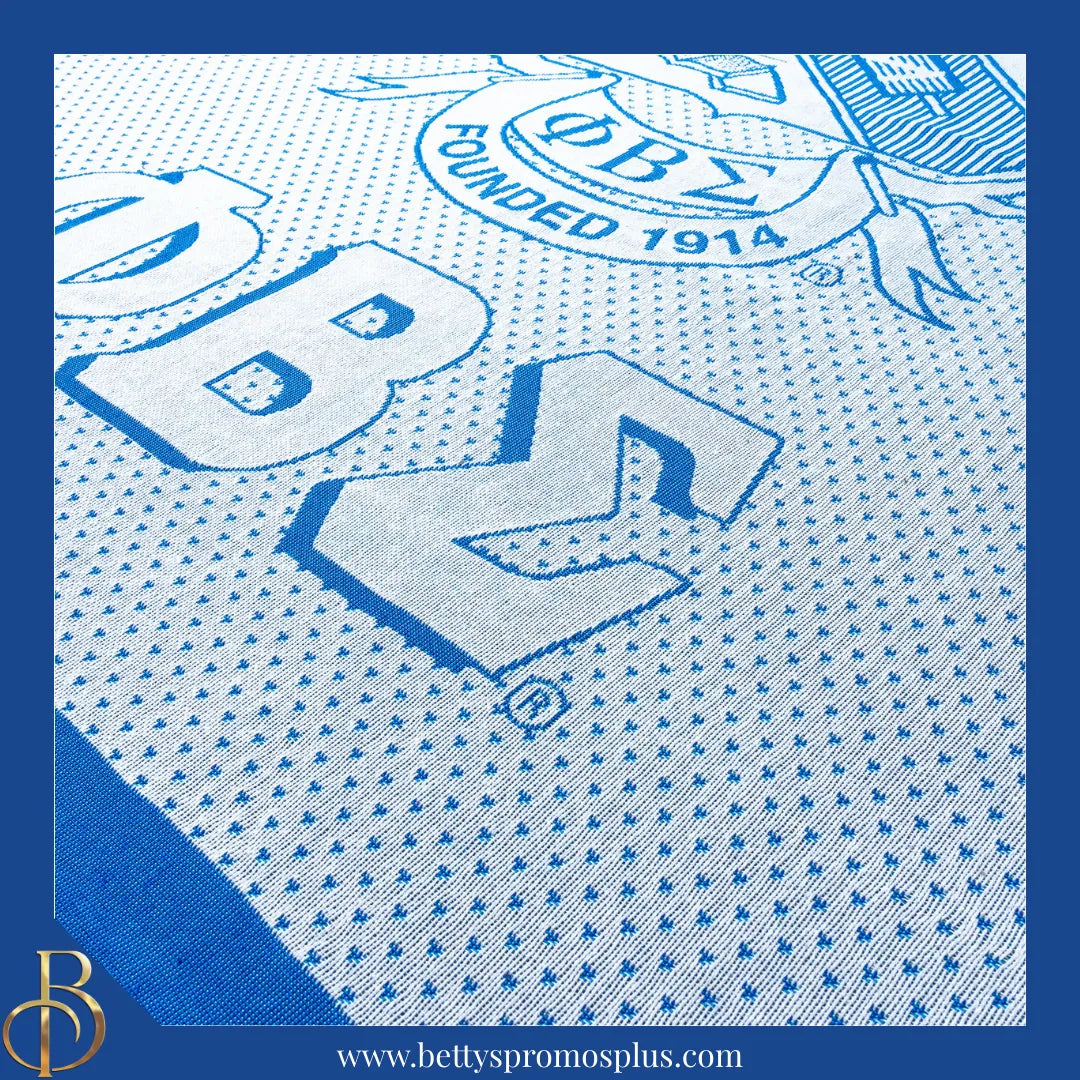 Phi Beta Sigma ΦΒΣ Shield Afghan Throw Blanket-Phi Beta Sigma Paraphernalia-Phi Beta Sigma Blanket-Betty's Promos Plus
