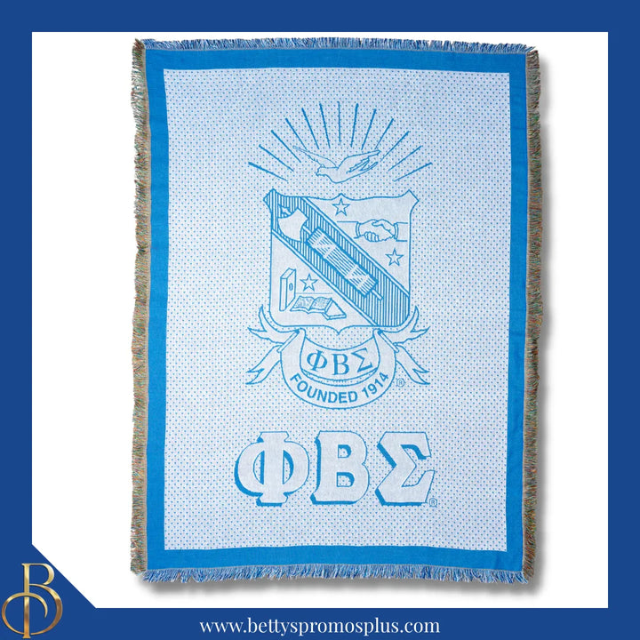 Phi Beta Sigma ΦΒΣ Shield Afghan Throw Blanket