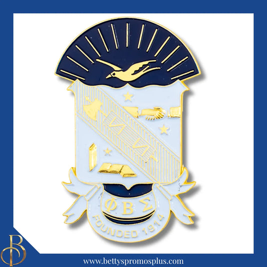 Phi Beta Sigma ΦΒΣ Shield Crest Auto Decal Sticker Car Emblem-Blue-Phi Beta Sigma Paraphernalia-Phi Beta Sigma Auto Decal-Betty's Promos Plus