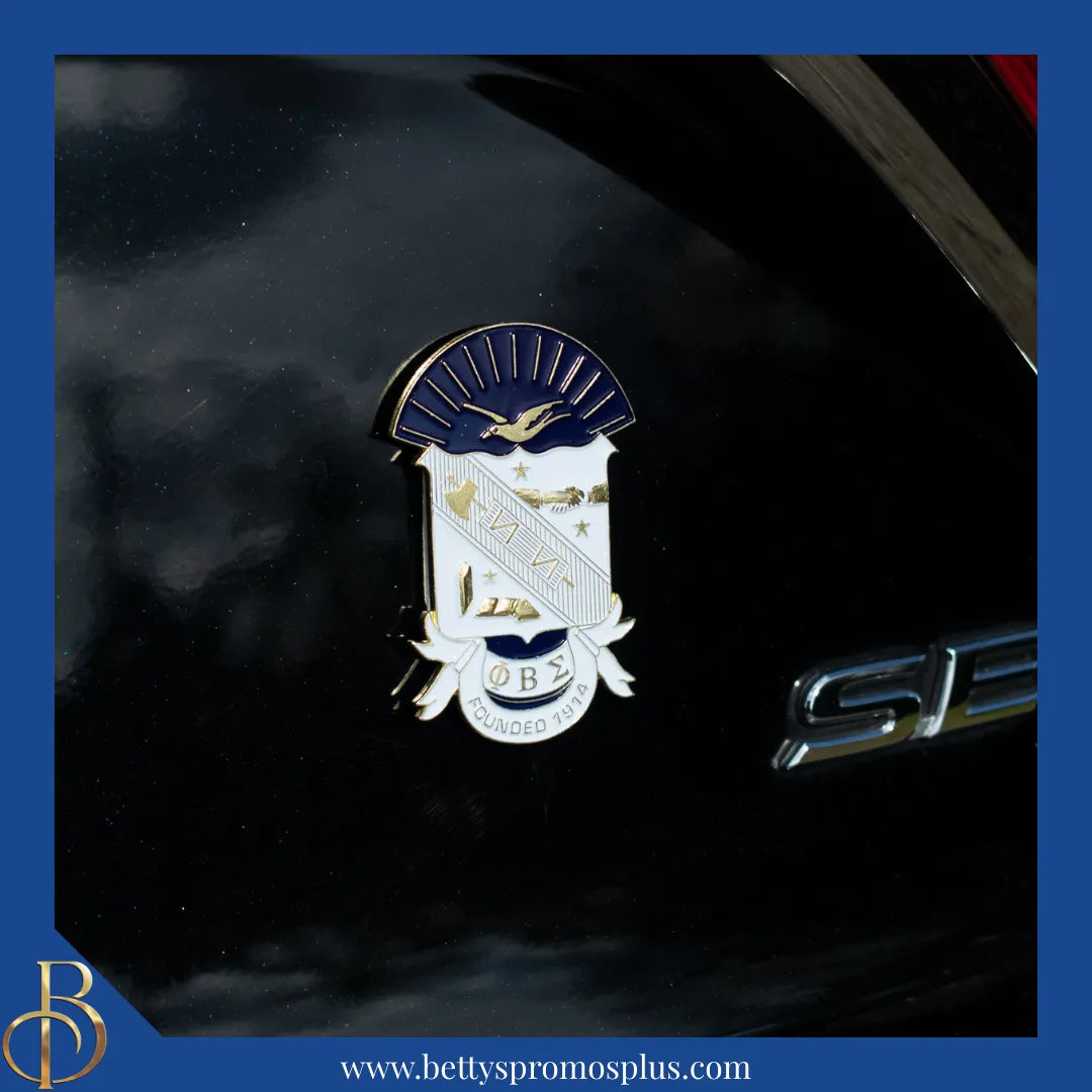 Phi Beta Sigma ΦΒΣ Shield Crest Auto Decal Sticker Car Emblem-Phi Beta Sigma Paraphernalia-Phi Beta Sigma Auto Decal-Betty's Promos Plus