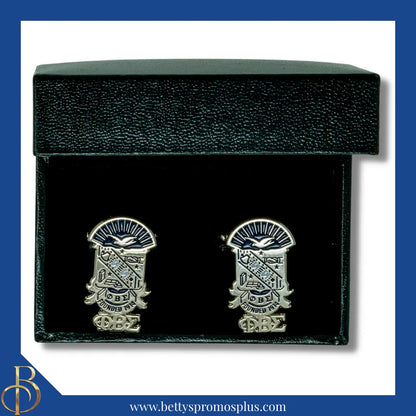 Phi Beta Sigma ΦΒΣ Shield Cuff Links-Phi Beta Sigma Paraphernalia-Phi Beta Sigma Cuff Links-Betty's Promos Plus