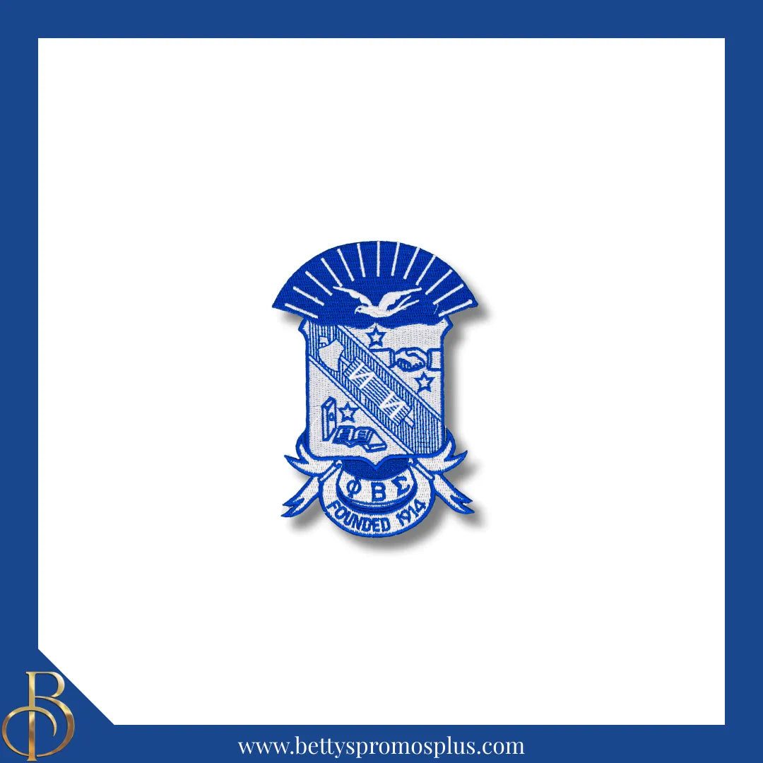 Phi Beta Sigma ΦΒΣ Shield Iron-on Embroidered Patch-Medium - 5