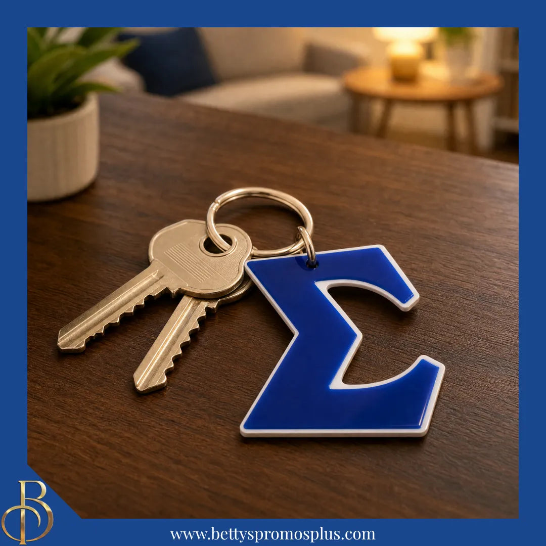 Phi Beta Sigma ΦΒΣ "Sigma" Acrylic Keychain-Phi Beta Sigma Paraphernalia-Phi Beta Sigma Keychain-Betty's Promos Plus