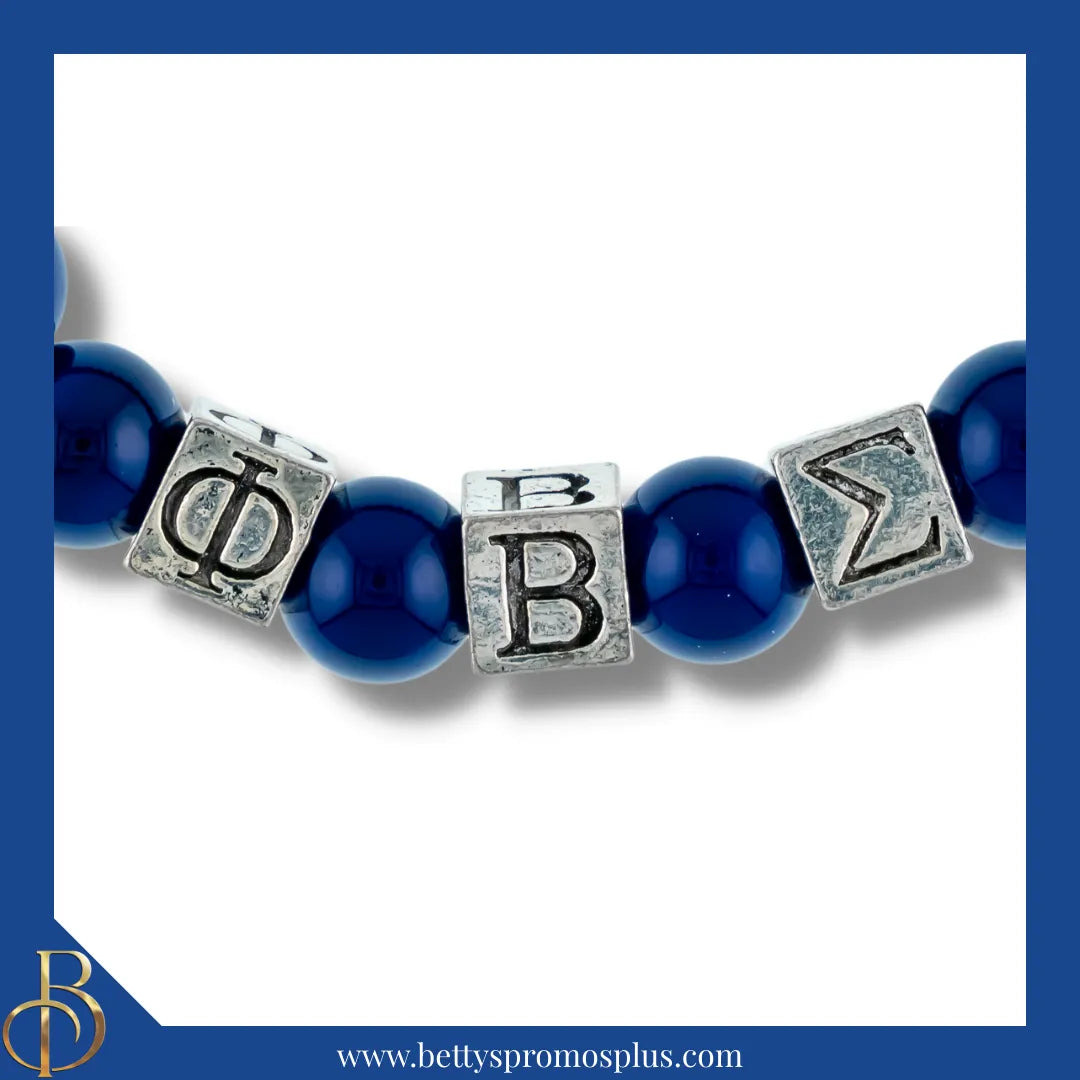 Phi Beta Sigma ΦΒΣ Squares Beaded Bracelet-Phi Beta Sigma Paraphernalia-Phi Beta Sigma Bracelet-Betty's Promos Plus