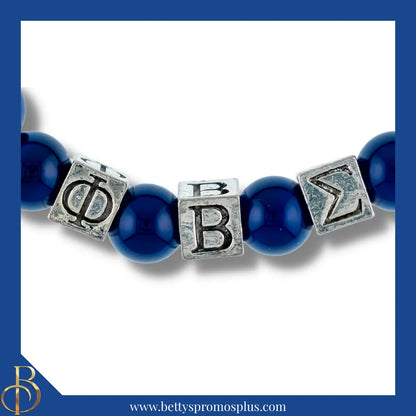 Phi Beta Sigma ΦΒΣ Squares Beaded Bracelet-Phi Beta Sigma Paraphernalia-Phi Beta Sigma Bracelet-Betty's Promos Plus