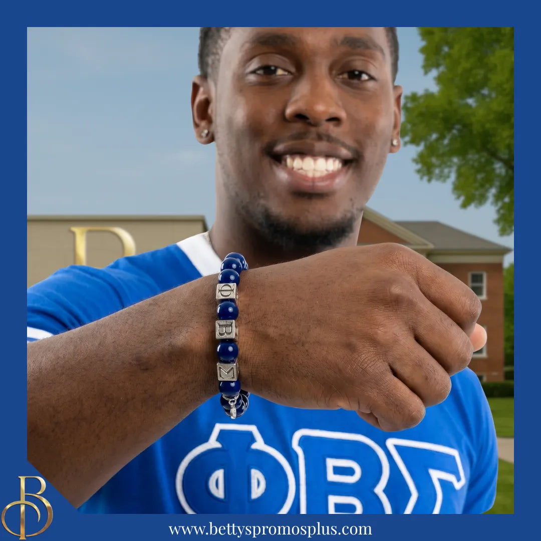 Phi Beta Sigma ΦΒΣ Squares Beaded Bracelet-Phi Beta Sigma Paraphernalia-Phi Beta Sigma Bracelet-Betty's Promos Plus