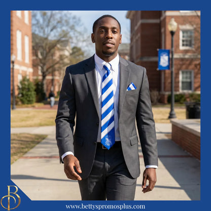 Phi Beta Sigma ΦΒΣ Tie and Pocket Square Combo-Phi Beta Sigma Paraphernalia-Phi Beta Sigma Tie Set-Betty's Promos Plus