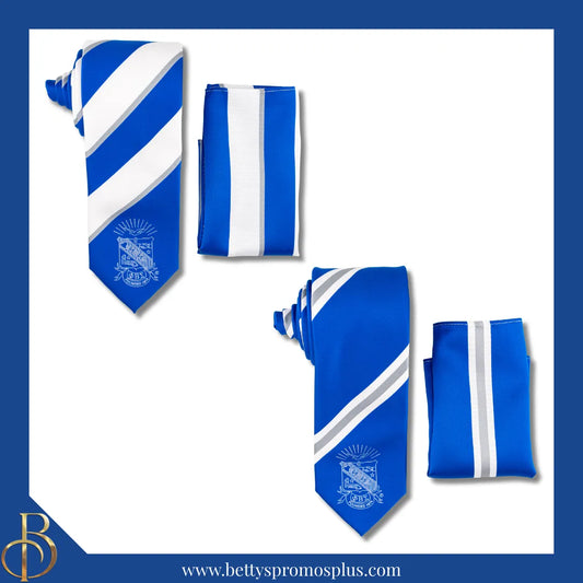 Phi Beta Sigma ΦΒΣ Tie and Pocket Square Combo-Phi Beta Sigma Paraphernalia-Phi Beta Sigma Tie Set-Betty's Promos Plus